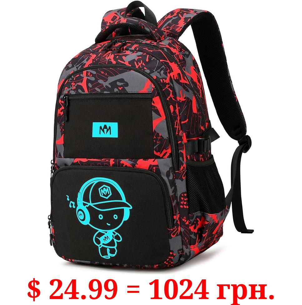 Bluboon Kids Backpack Boys Camo Bookbag Teens Elementary School Bag Daypack Travel Back Pack Middle school