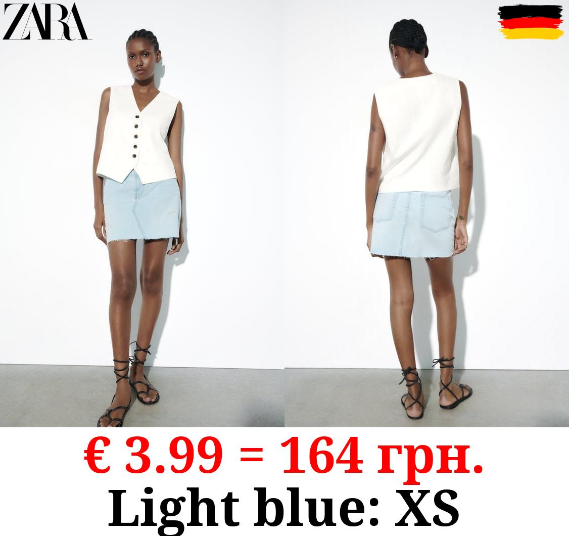 Z1975 RIPPED DENIM MINI SKIRT