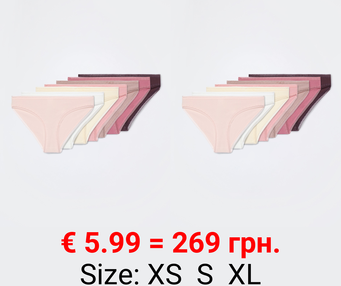 7-Pack of classic lace briefs