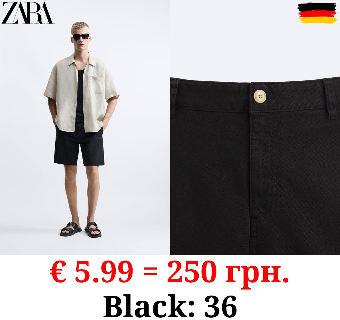 TEXTURED CHINO BERMUDA SHORTS