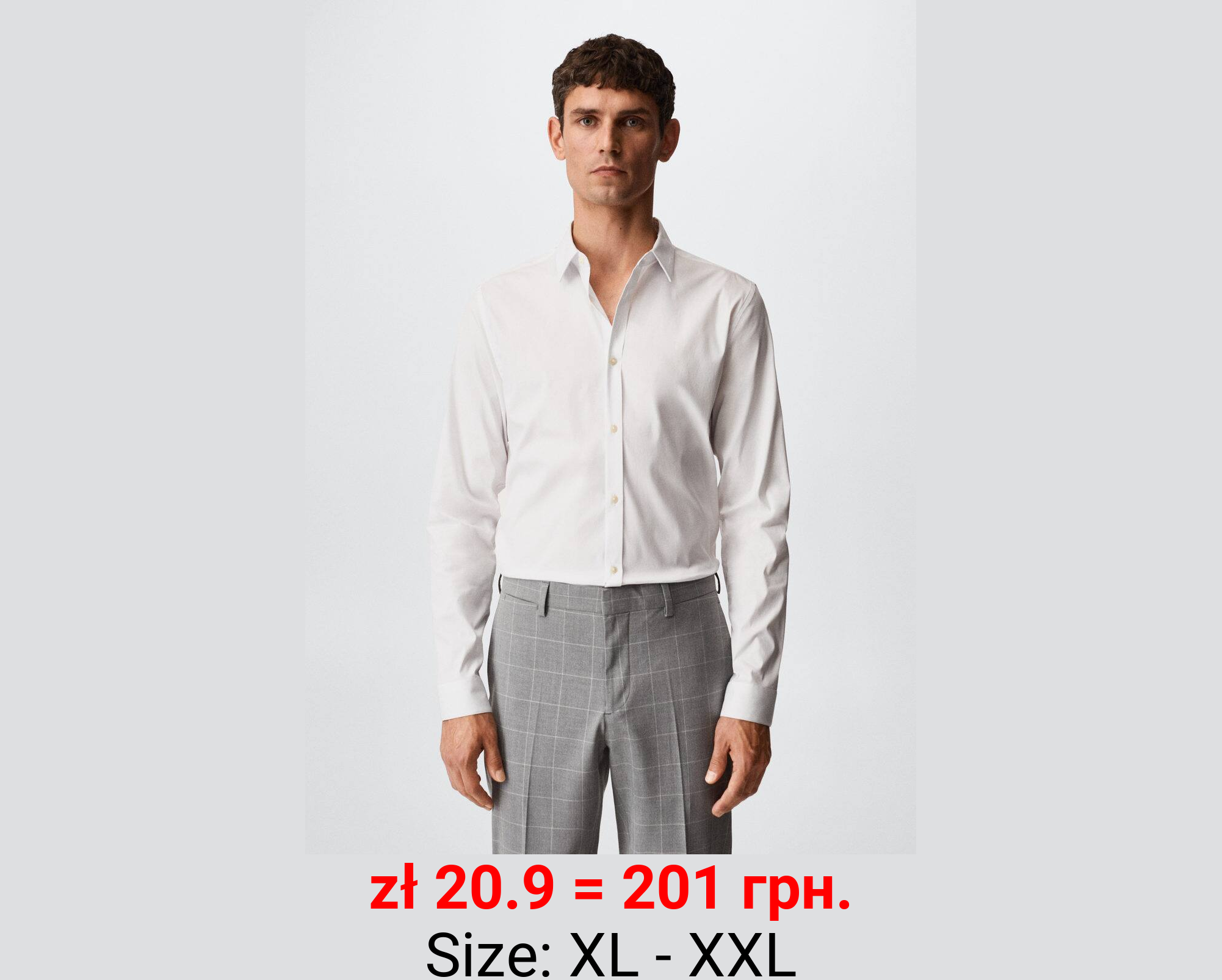 Camisa traje super slim fit algodón stretch