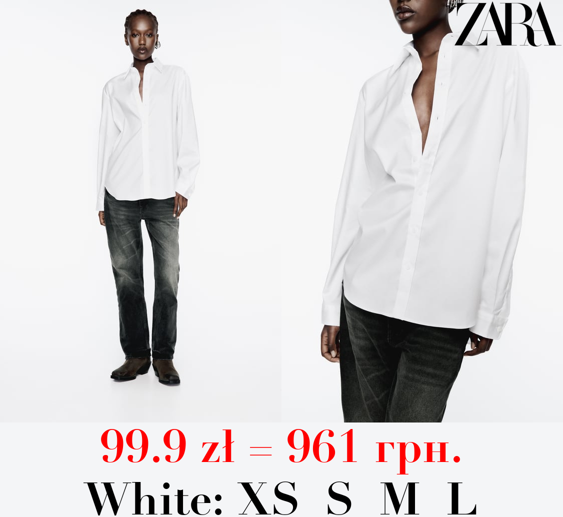 ZW COLLECTION POPLIN MASCULINE SHIRT