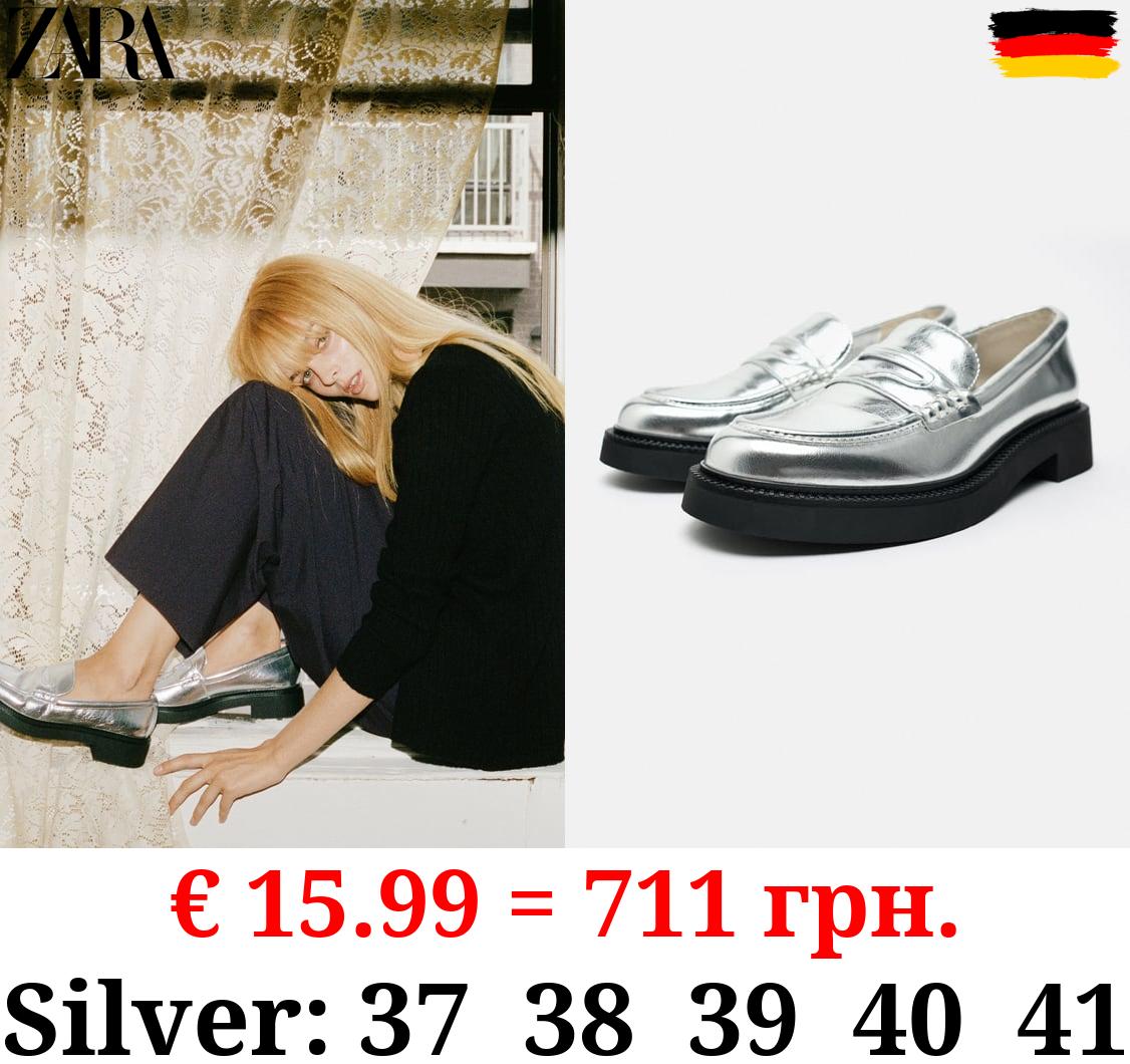 METALLIC LOAFERS