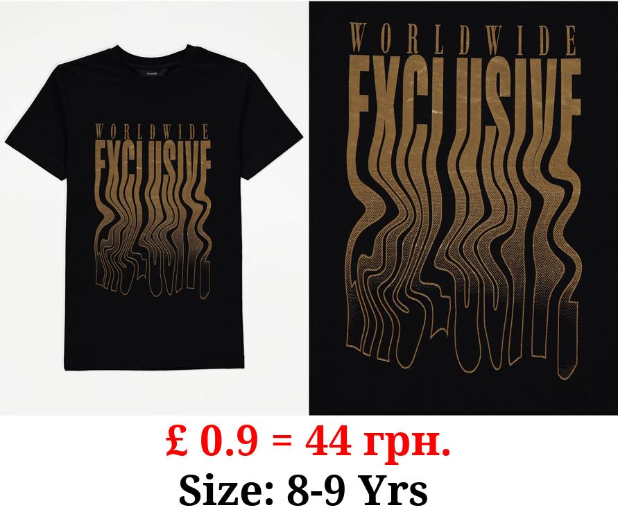 Black Worldwide Exclusive Foil T-Shirt