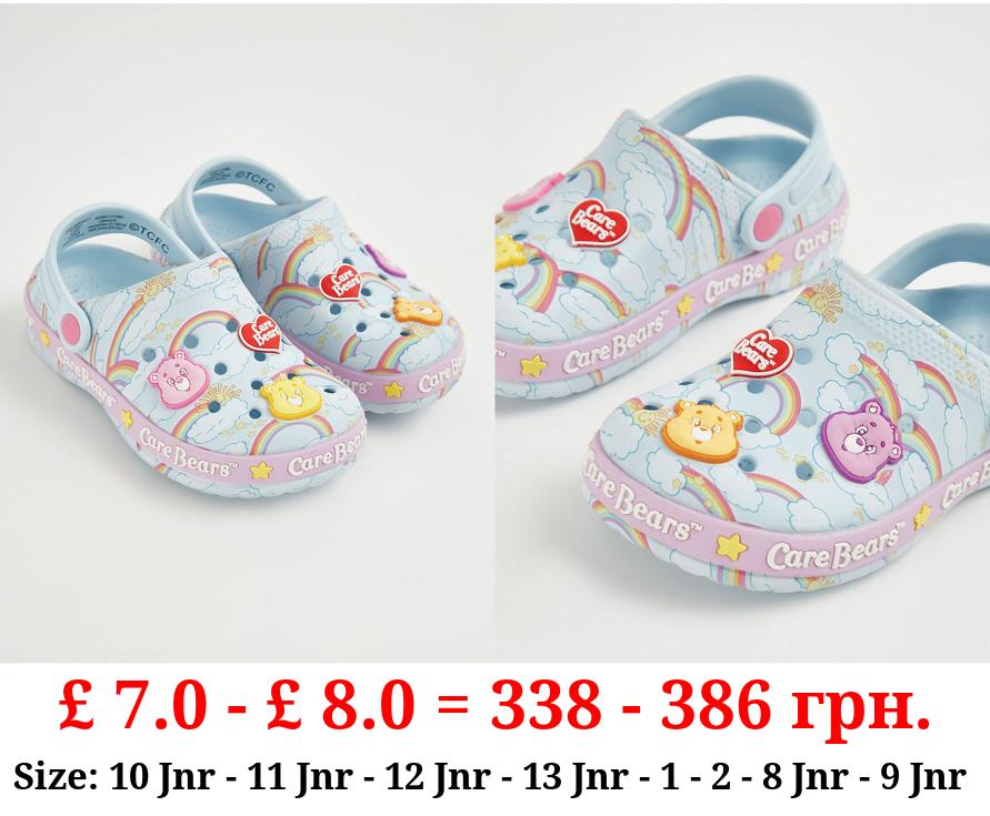Care Bears Light Blue Badge Clogs