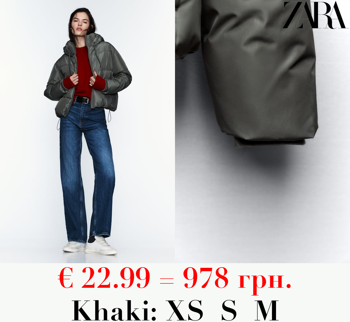 WATER AND WIND PROTECTION CROPPED PUFFER ANORAK