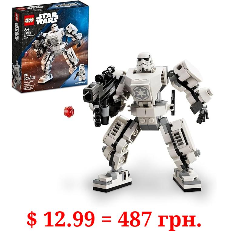 Lego Star Wars Stormtrooper Mech 75370 Star Wars Collectible for Kids, This Buildable Star Wars Action Figure Features a Cockpit, Buildable Blaster and Iconic Imperial Stormtrooper Minifigure