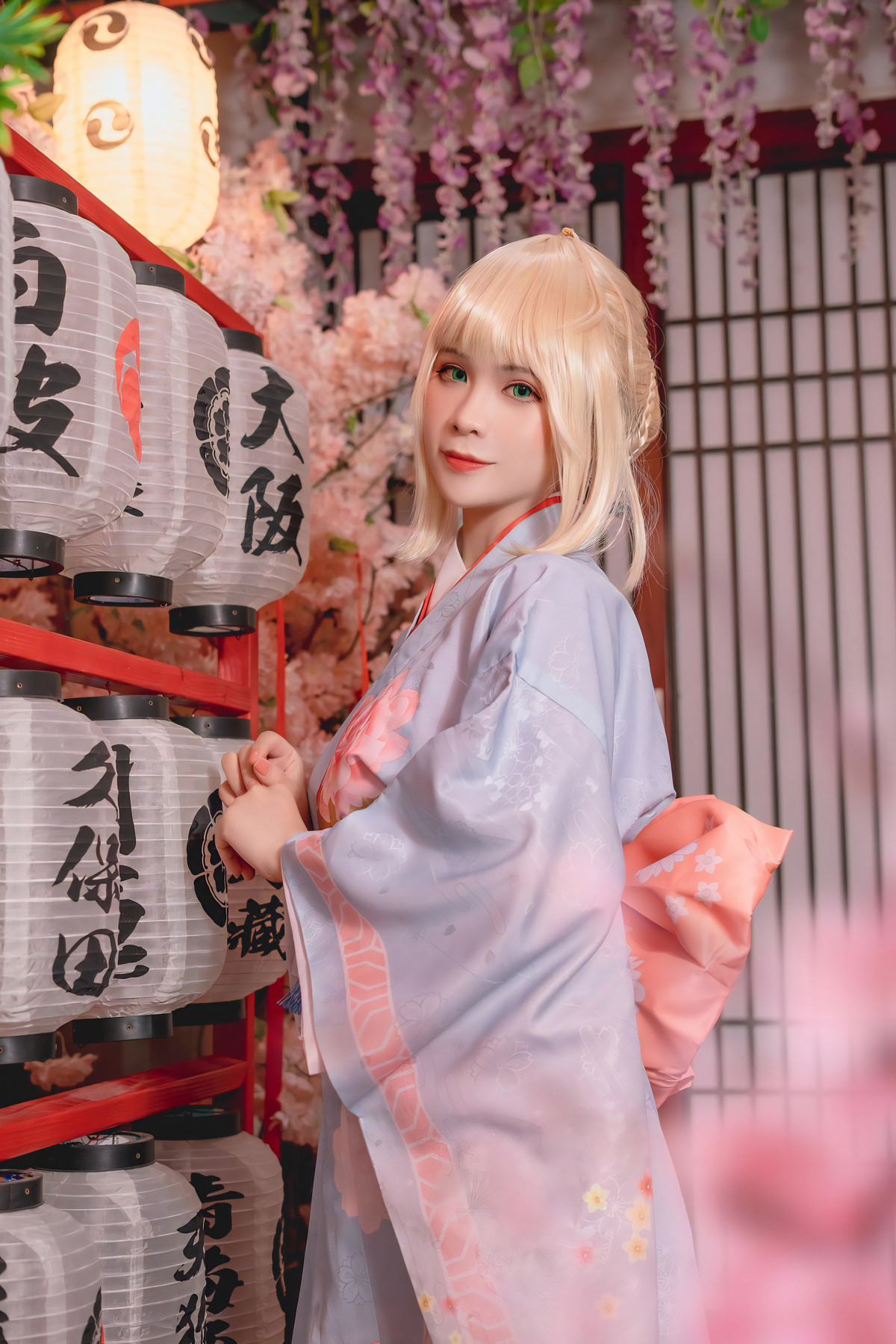Cosplay Pyonピオン Saber セイバー Kimono 8
