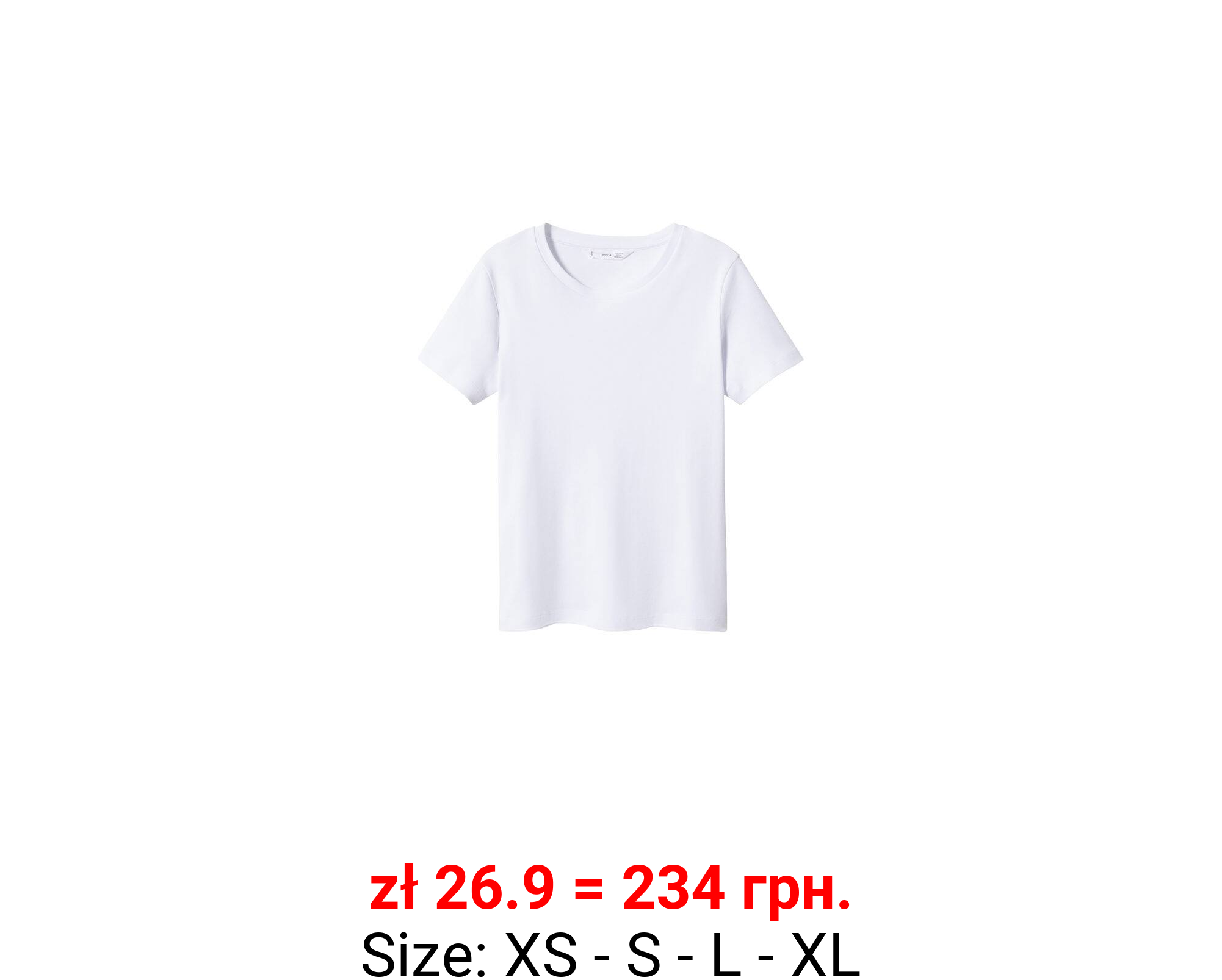 Camiseta algodón cuello redondo