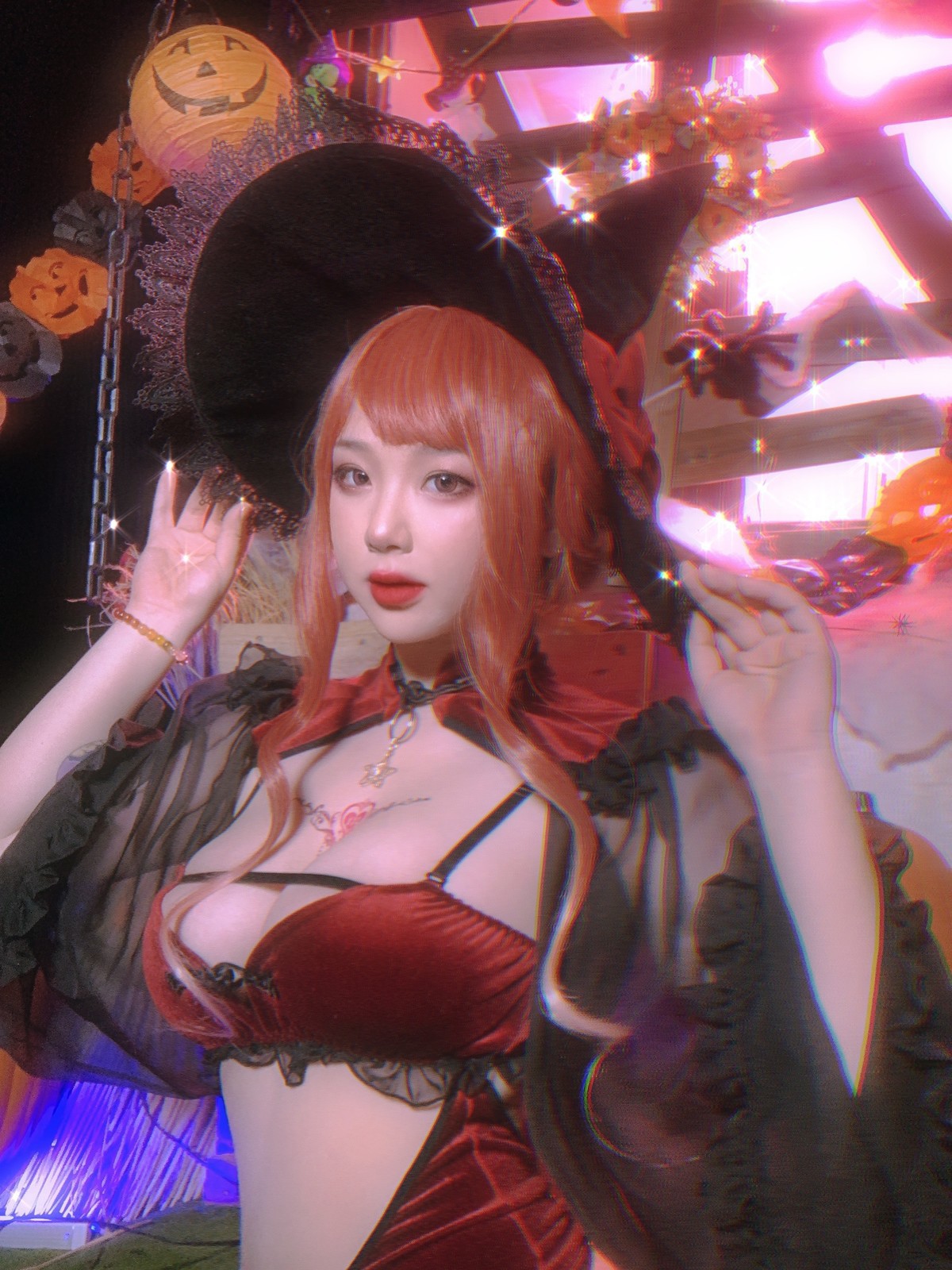 Cosplay 皮皮奶可可爱了啦 万圣节女巫 44