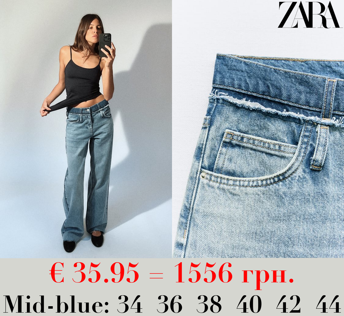 Z1975 STRAIGHT-LEG DOUBLE WAISTBAND HIGH-WAIST FULL-LENGTH JEANS