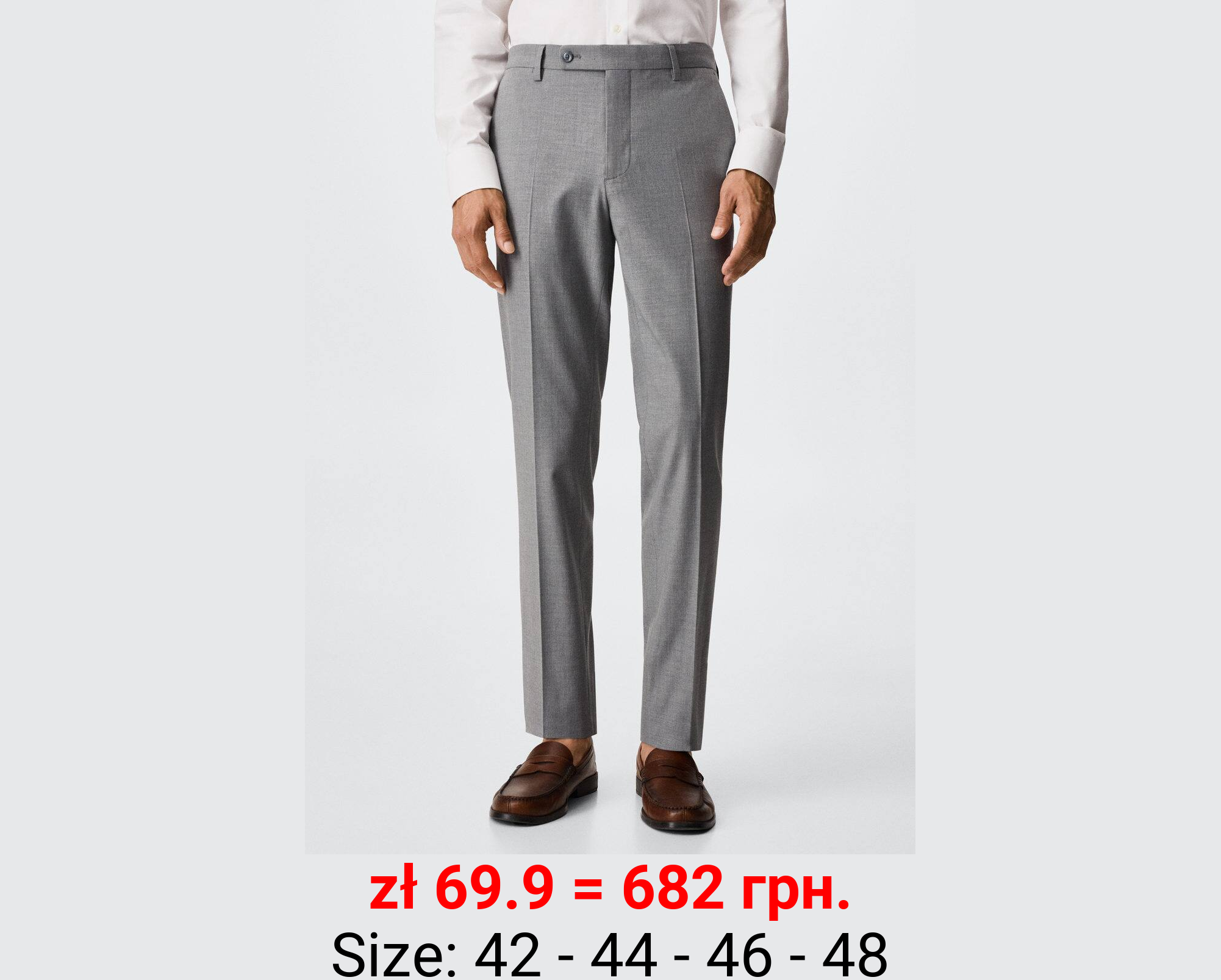 Pantalón traje slim fit