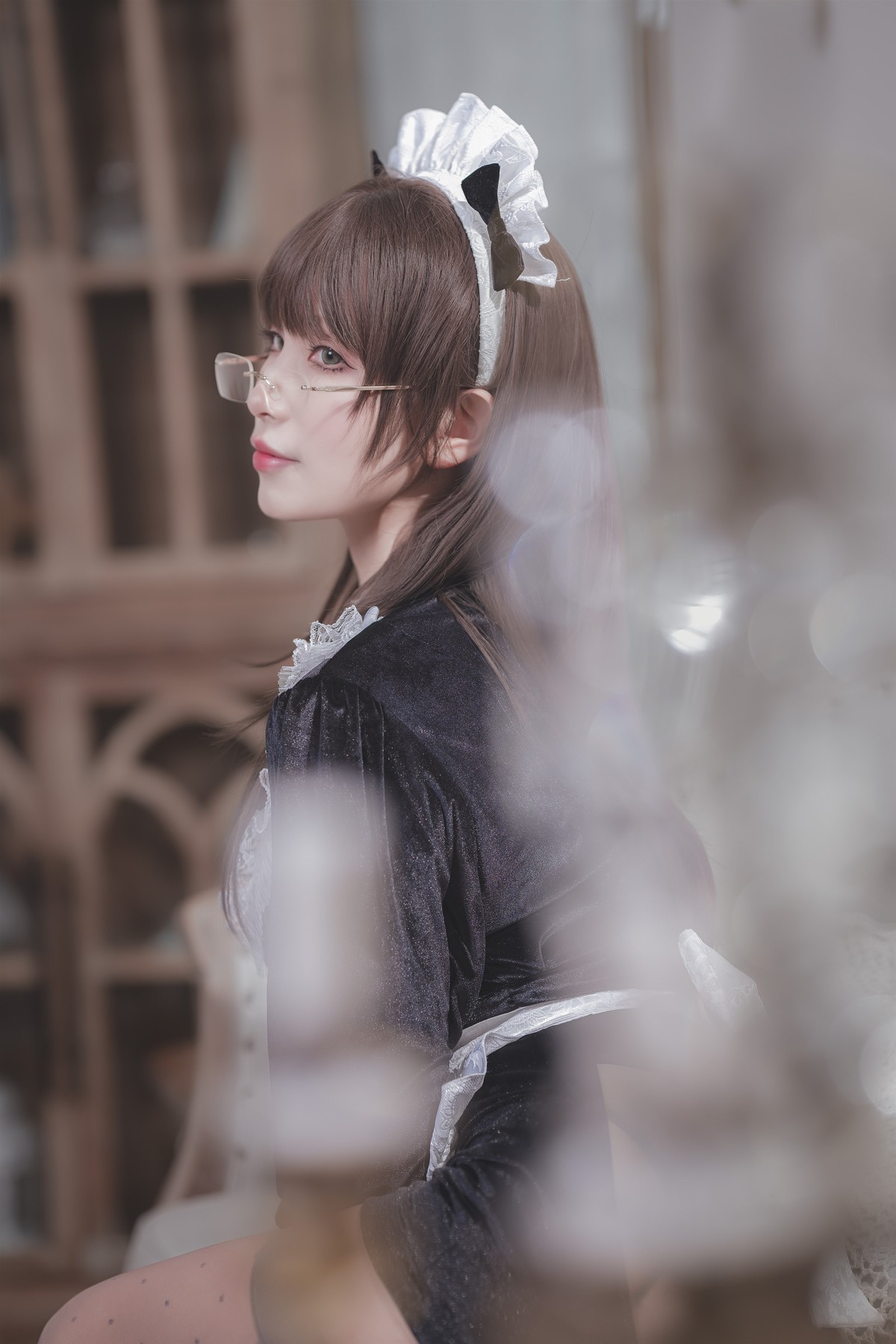 Cosplay 薇薇weiwei 丝绒女仆 19
