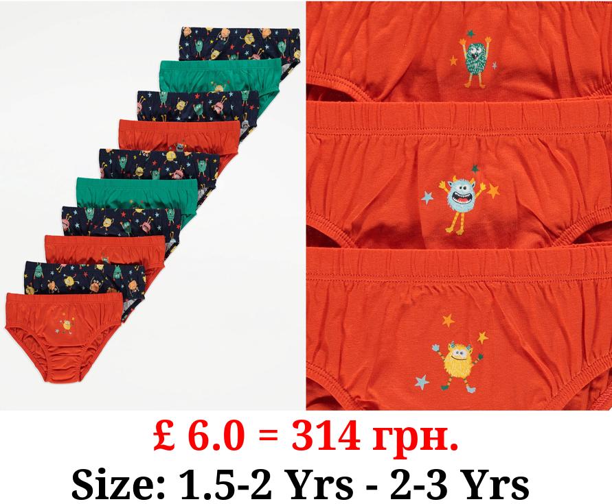 Bright Monster Briefs 10 Pack