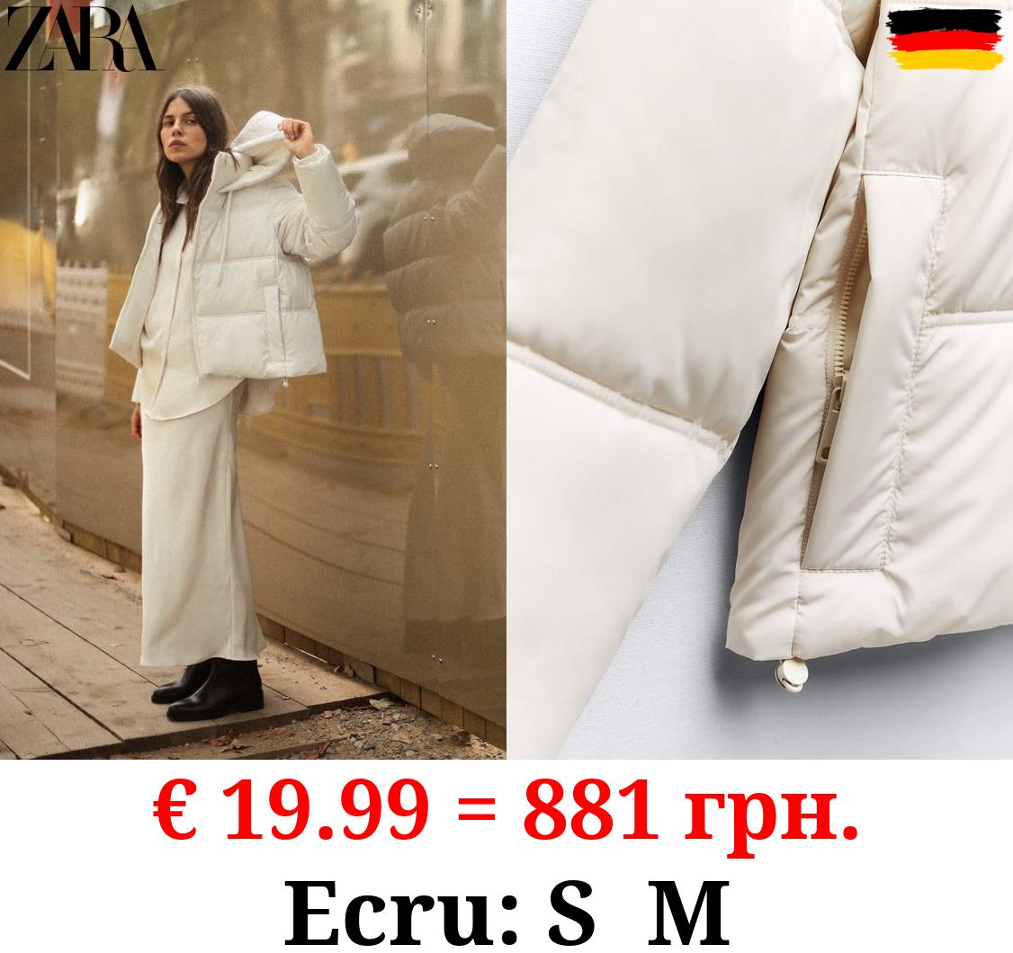 WATER AND WIND PROTECTION CROPPED PUFFER ANORAK