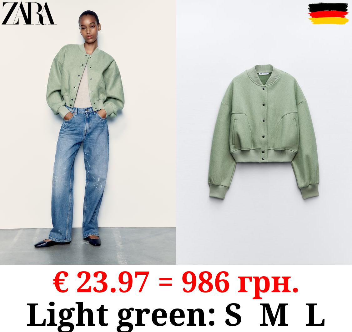 SOFT CROPPED BOMBER JACKET