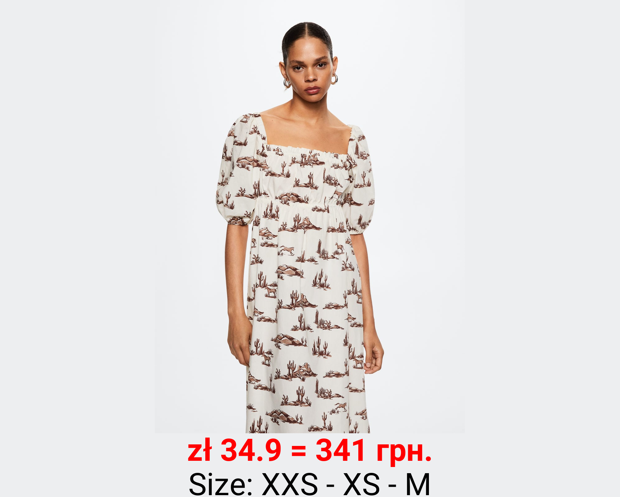 Vestido algodón estampado