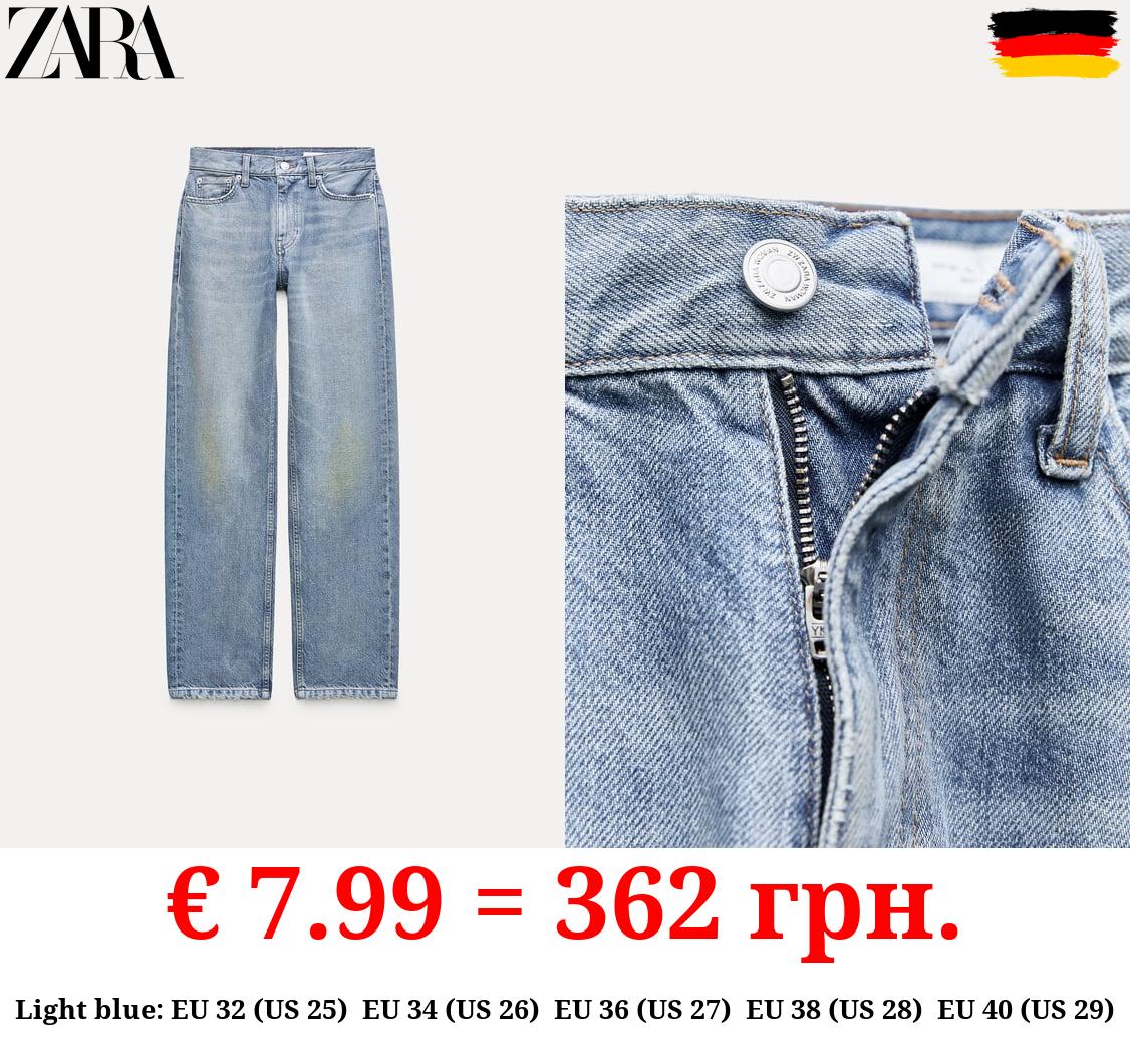 ZW COLLECTION STRAIGHT-LEG MID-RISE JEANS