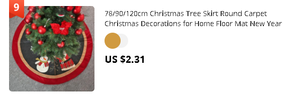 78/90/120cm Christmas Tree Skirt Round Carpet Christmas Decorations for Home Floor Mat New Year 2019 Xmas Tree Skirt
