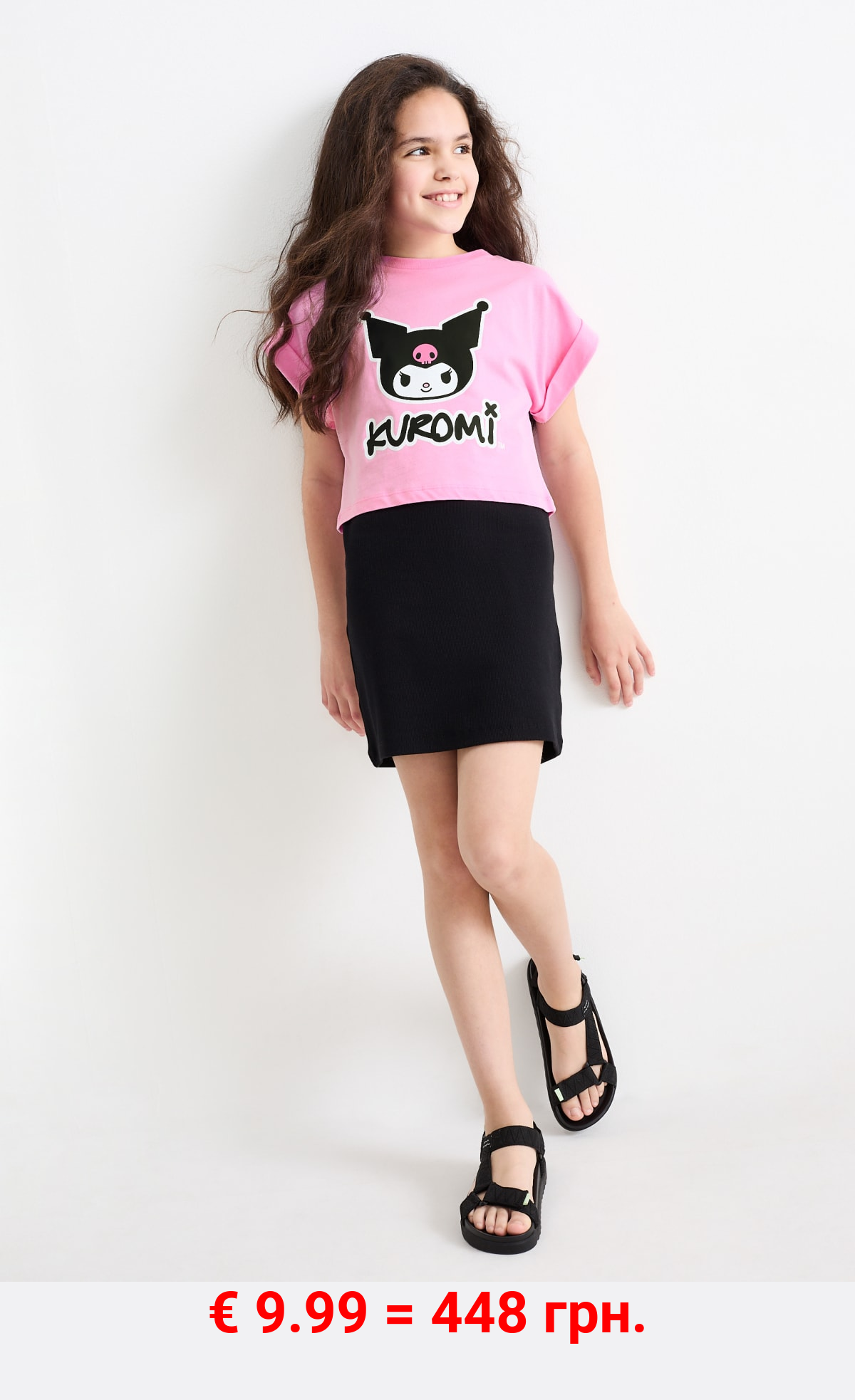 Kuromi - Set - Kurzarmshirt und Kleid