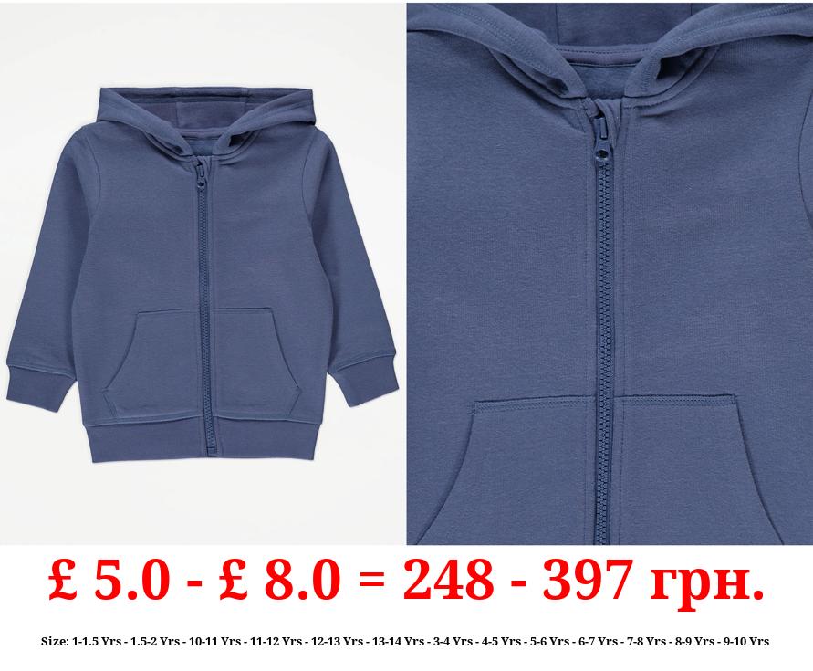 Blue Zip Up Hoodie