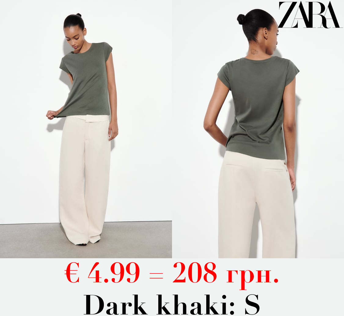 RIBBED LIGHTWEIGHT COTTON T-SHIRT