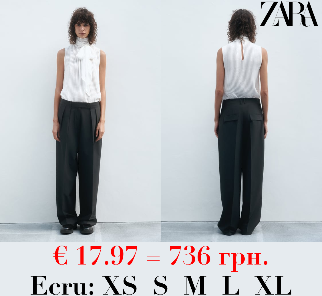 ZW COLLECTION STRIPED BLOUSE WITH TIE