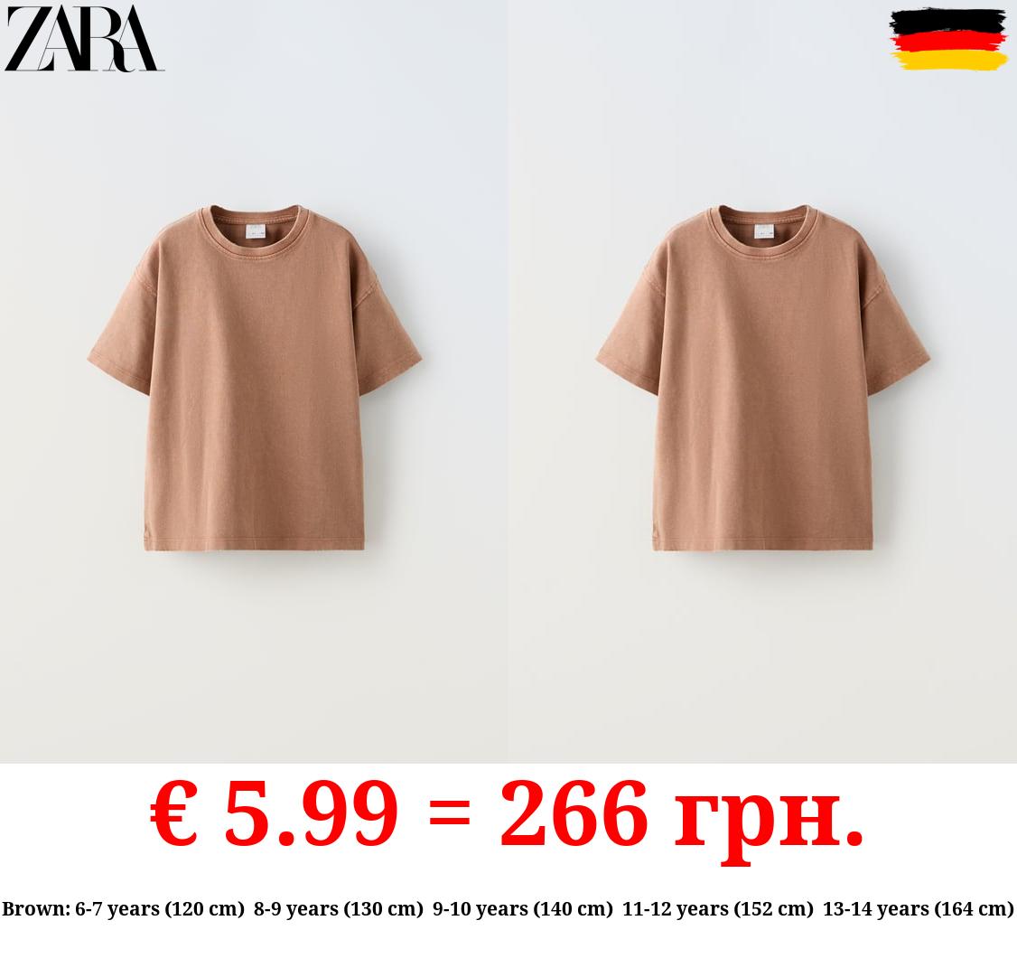 FADED-EFFECT HEAVY WEIGHT T-SHIRT