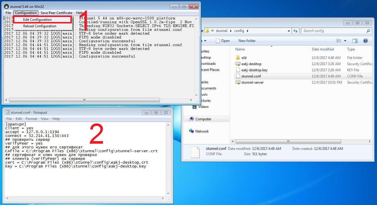 Reload configuration. Stunnel служба. Stunnel КРИПТОПРО. Stunnel программа. Конфиг.