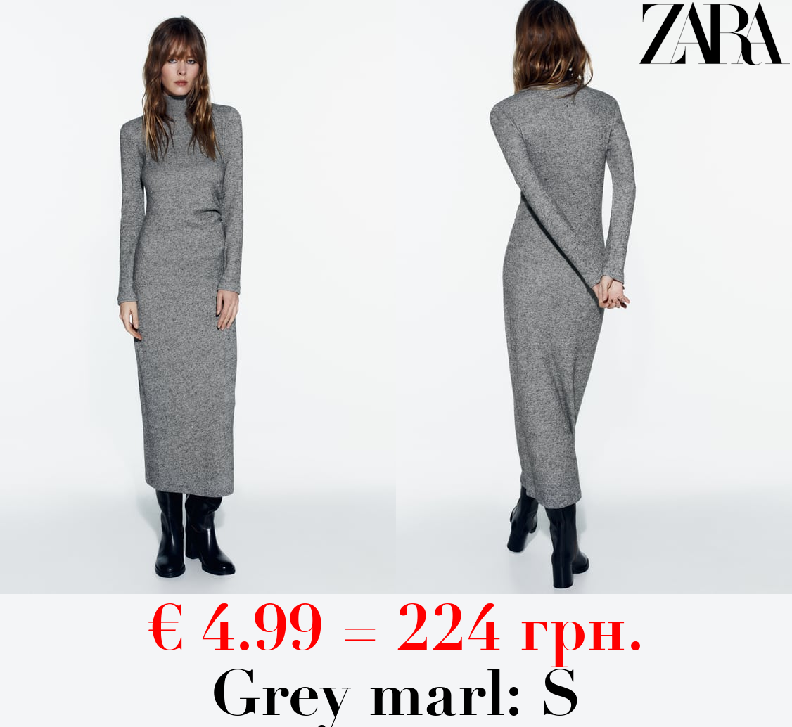 SOFT LONG DRESS WITH GATHERED DETAIL