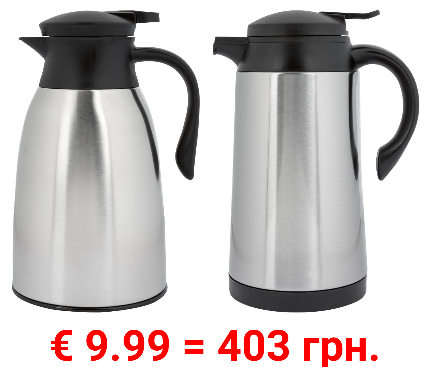 ERNESTO® Isolierkanne, ca. 0,9 l, komfortable Einhandbedienung