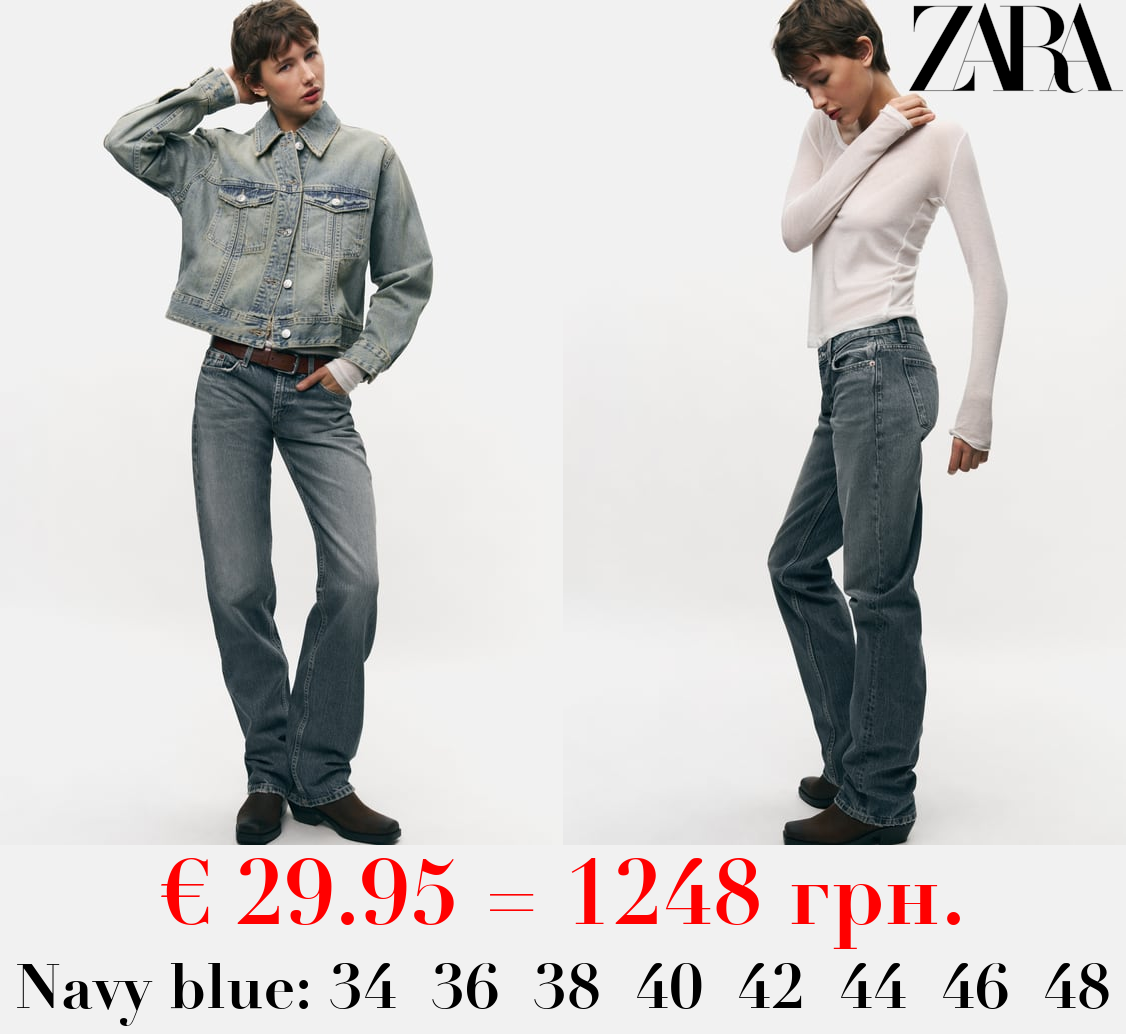 TRF STRAIGHT LOW-RISE JEANS