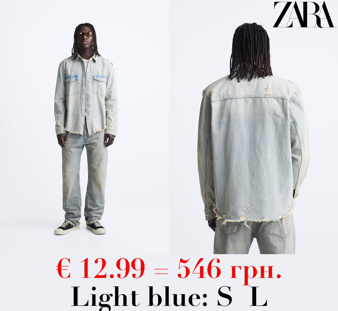 OVERDYED DENIM OVERSHIRT