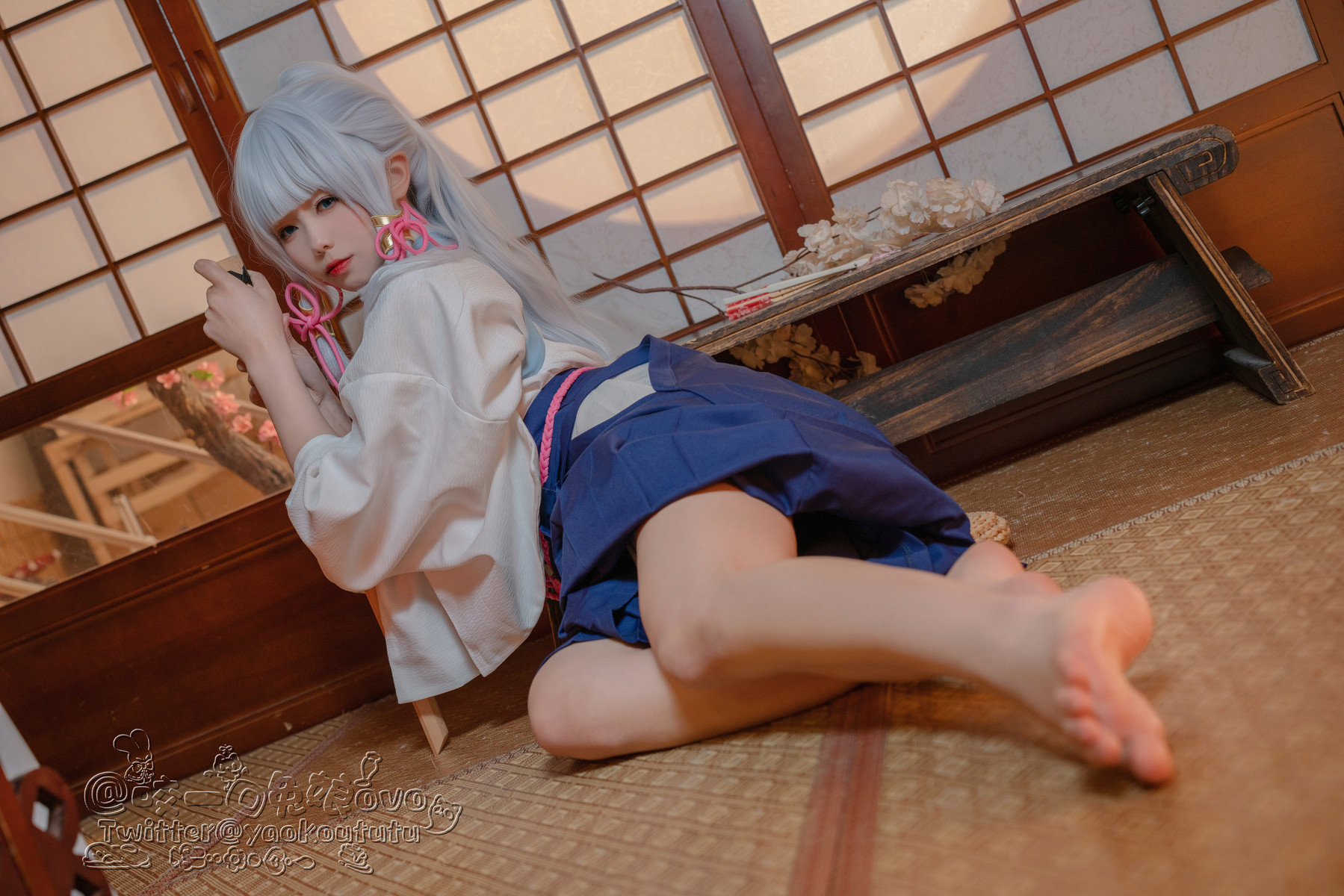 Cosplay 黏黏团子兔 绫华的小憩 8