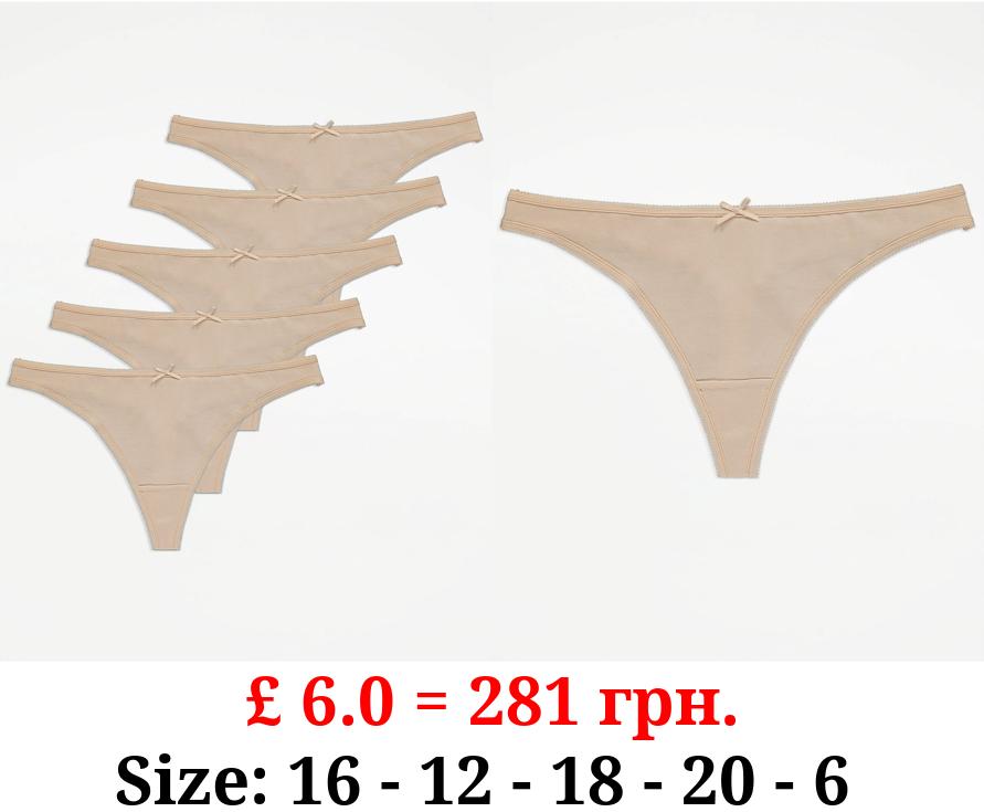 Nude Thongs 5 Pack