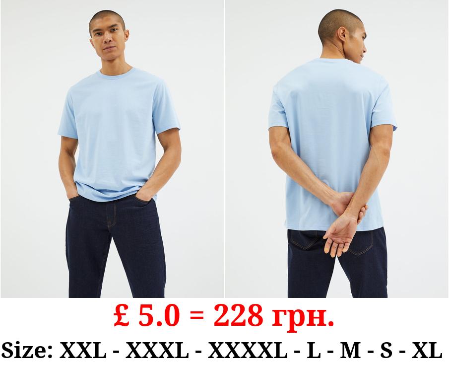 Light Blue Crew Neck T-Shirt