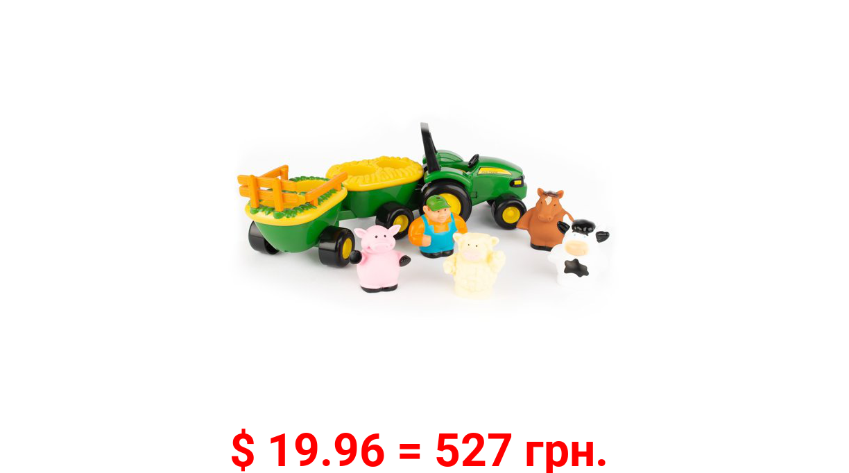 John Deere Animal Sounds Hayride Preschool Matching & Musical Tractor Toy, 6 Pieces