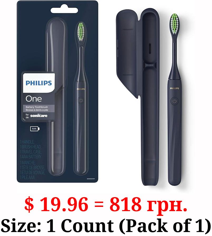 Philips One by Sonicare Battery Toothbrush, Midnight Blue, HY1100/04