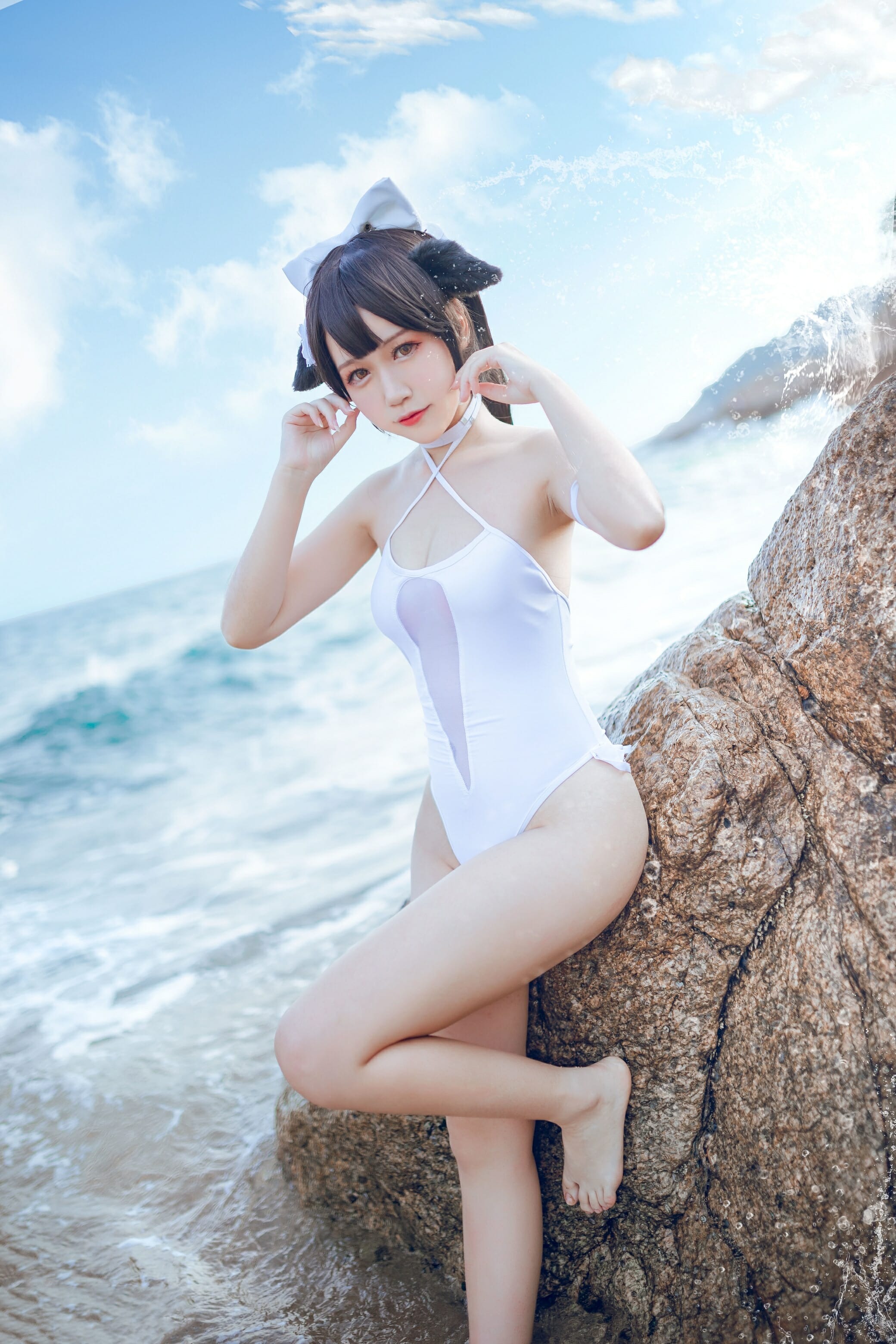 抖娘利世-碧蓝航线高雄 爱宕泳装[41P] 35