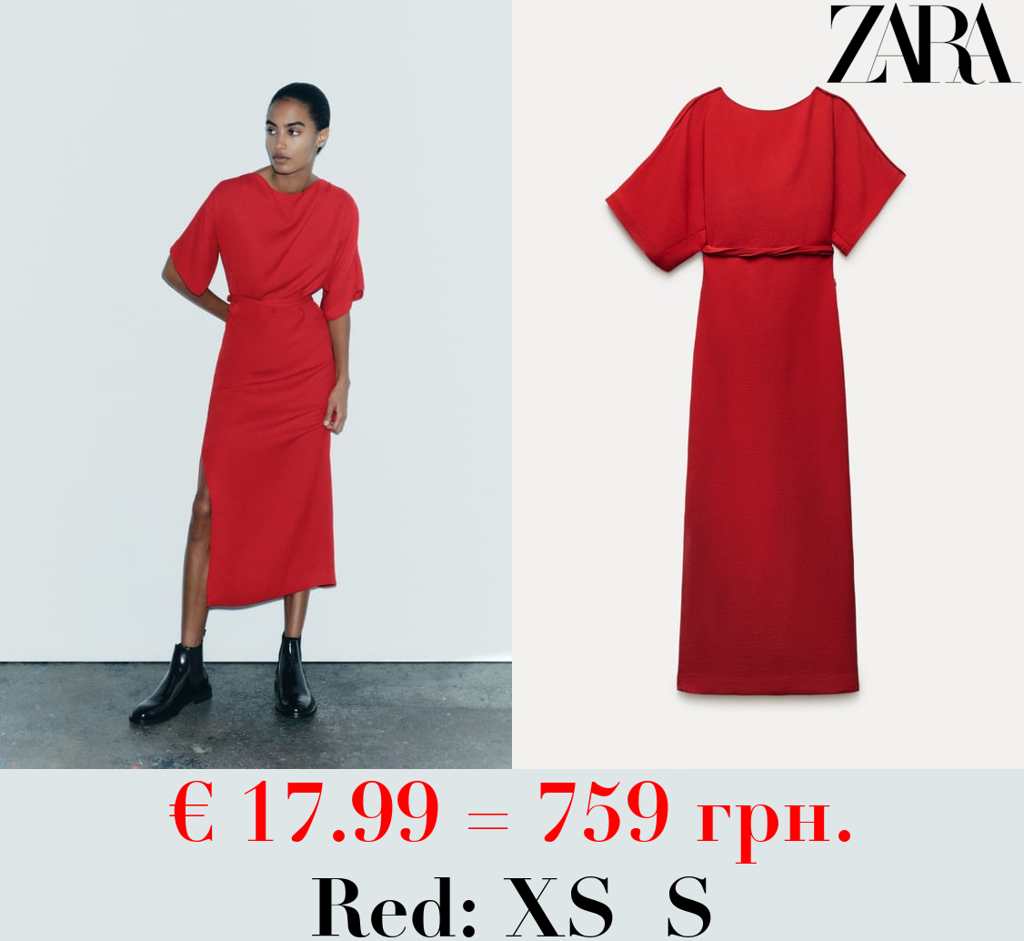 ZW COLLECTION LONG DRESS WITH BELT