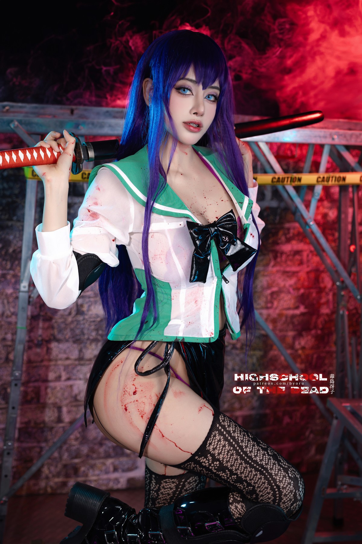 Cosplay 日本性感萝莉Byoru Saeko Busujima 9