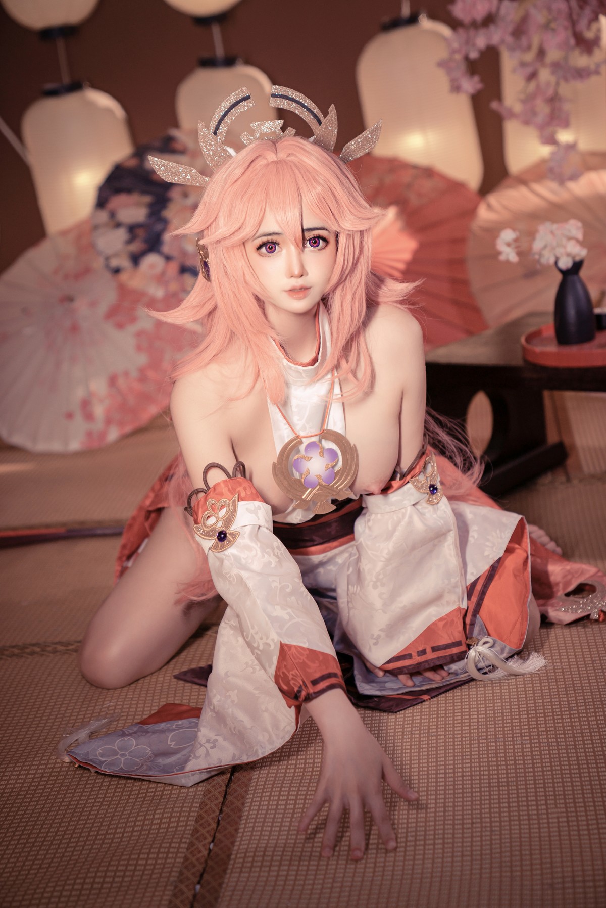 小礼好困 @SleeppyLee1  Cosplay 八重神子 16