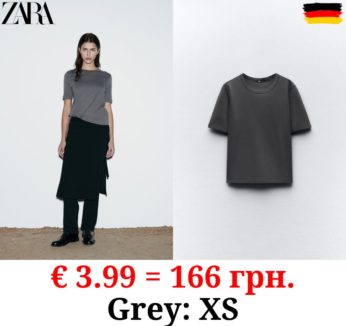 COTTON INTERLOCK CLEAN EFFECT T-SHIRT