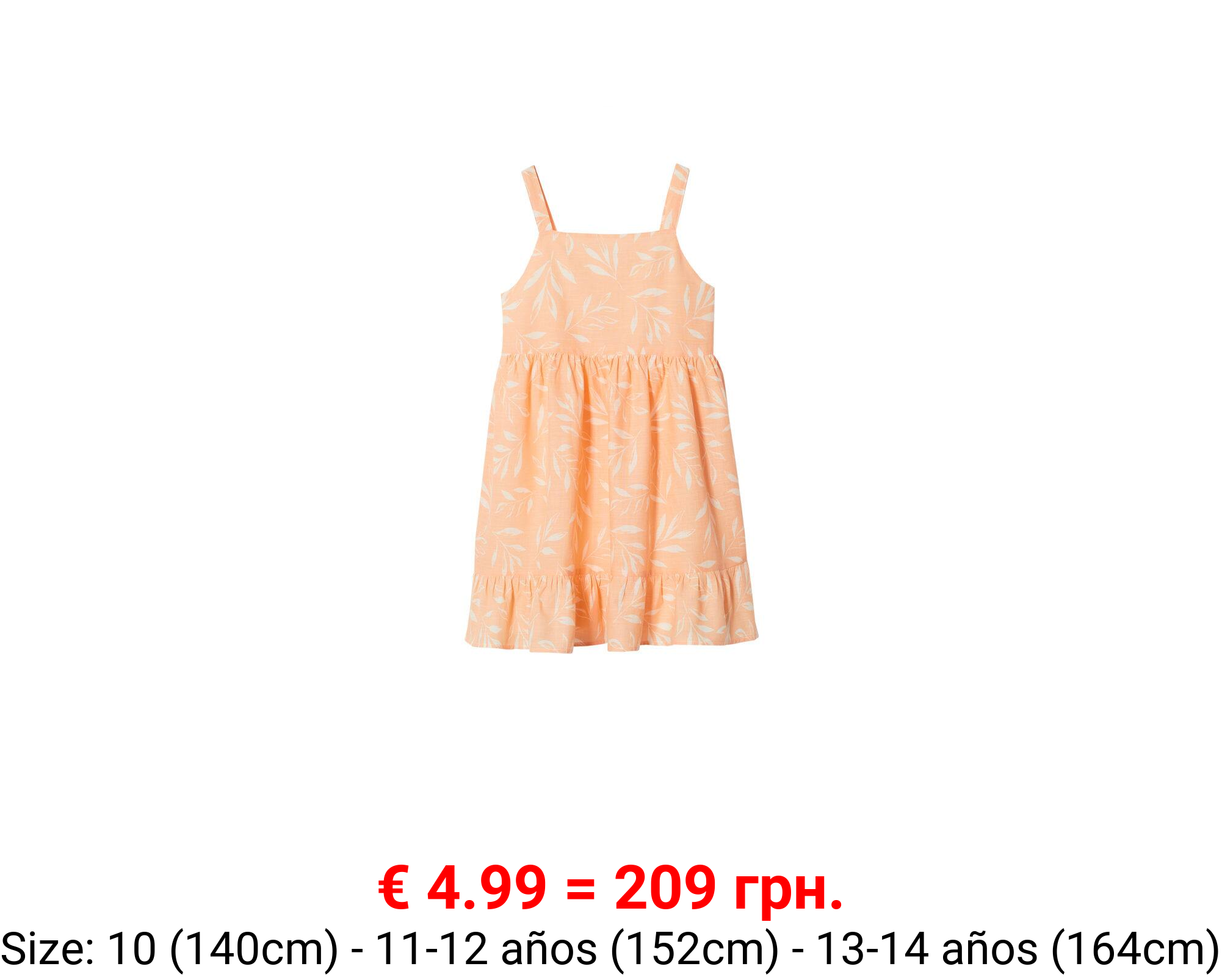 Vestido estampado hojas