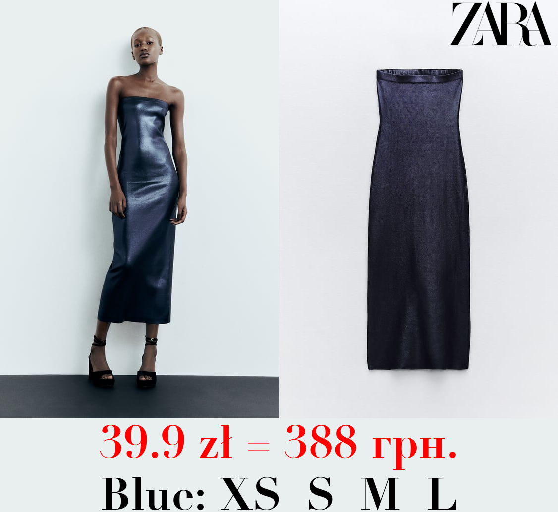 FOIL KNIT MIDI DRESS