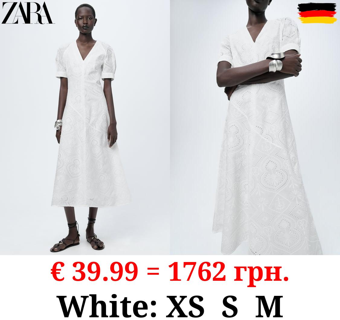 ZW COLLECTION CUTWORK EMBROIDERY DRESS