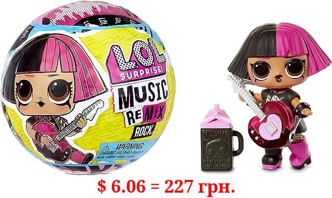 L.O.L. Surprise! Remix Rock Dolls Lil Sisters with 7 Surprises Including Instrument - Collectible Toy Gift for Kids, Girls and Boys Ages 4 5 6 7+ Years Old, Multi color