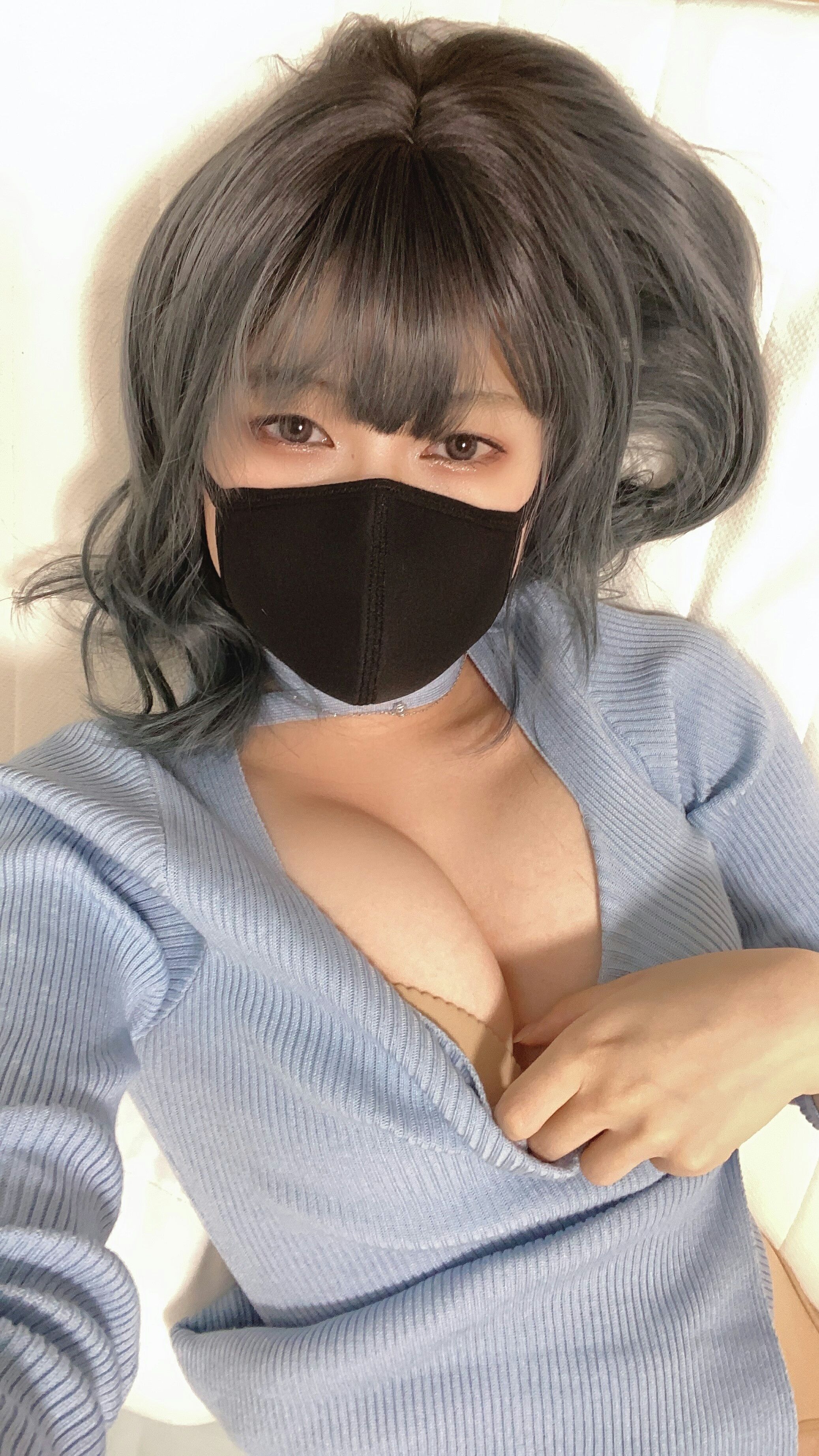 御伽樒 蓝卫衣+猫耳束缚 58