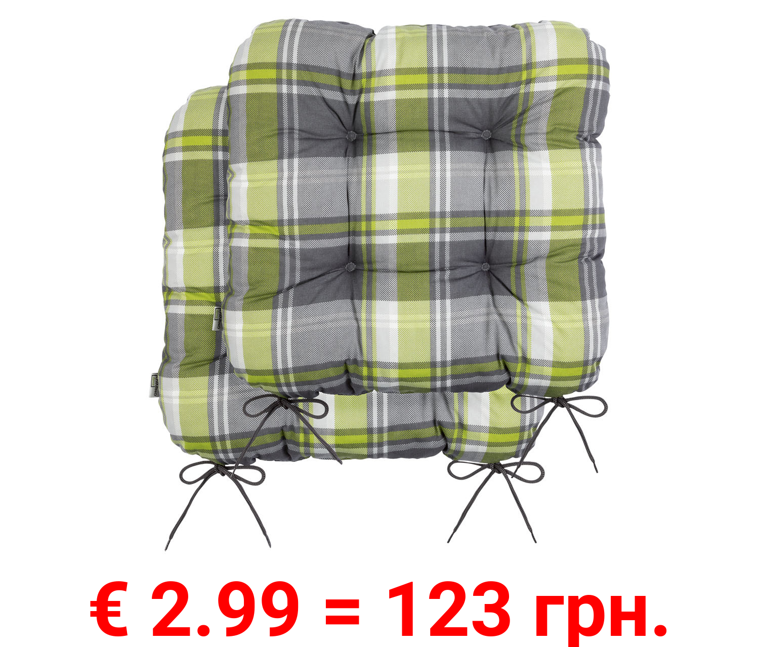 LIVARNO home Stuhlkissen, aus recyceltem Material, 2er Set