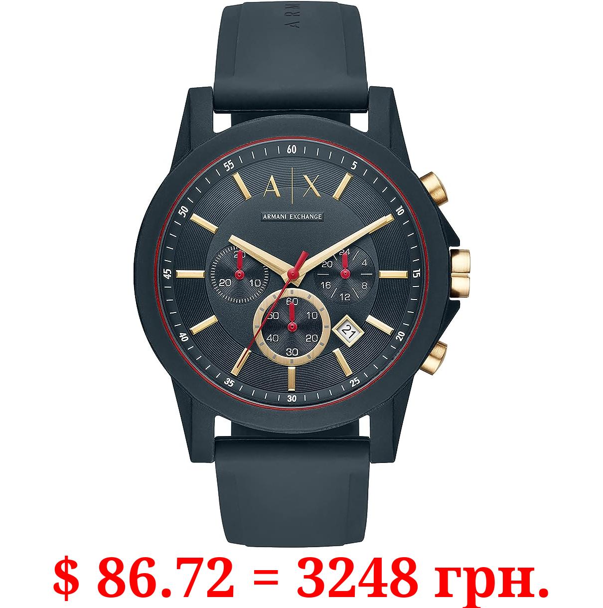 Armani Exchange Men's Chronograph Dress Watch with Leather, Steel or Silicone Band